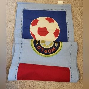 Pottery Barn Kids Soccer Game Wall Banner - Blue and Red